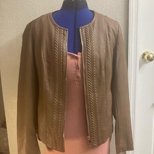 Camel Pleather jacket